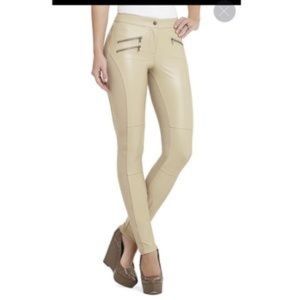 BCBG Stephan Moto Legging with Faux Leather front